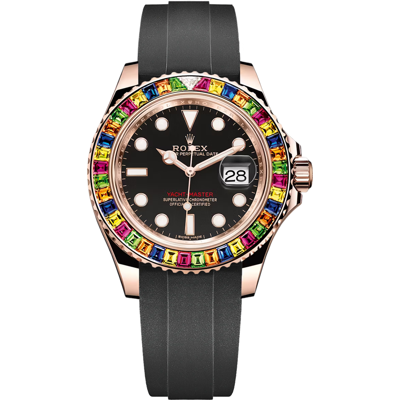 Rolex Oyster Perpetual Date Yacht Master Rainbow After Market 37mm